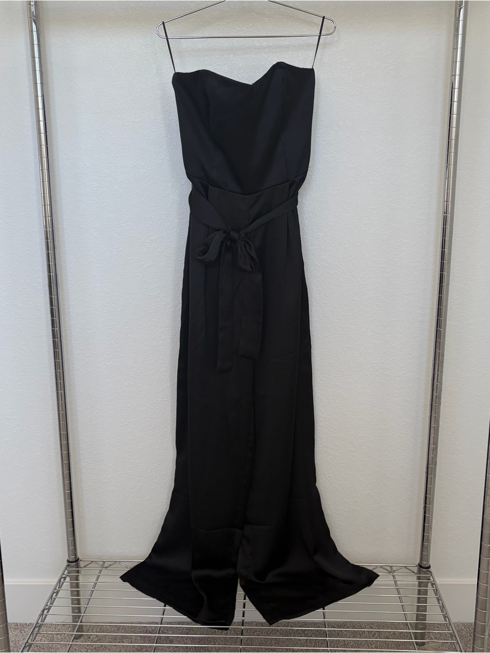 H&M Black Strapless Wide-Leg Jumpsuit